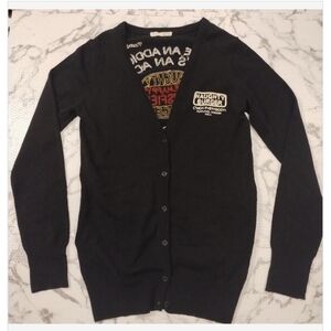 Moussy Black Graphic Knit Top